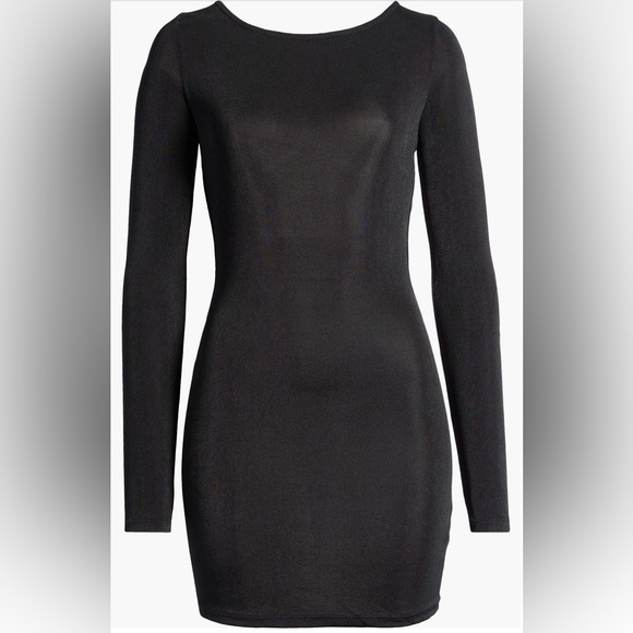 Free People Dresses & Skirts - NWT Free People Call Me Later Black Long Sleeve Mini Dress Size Large